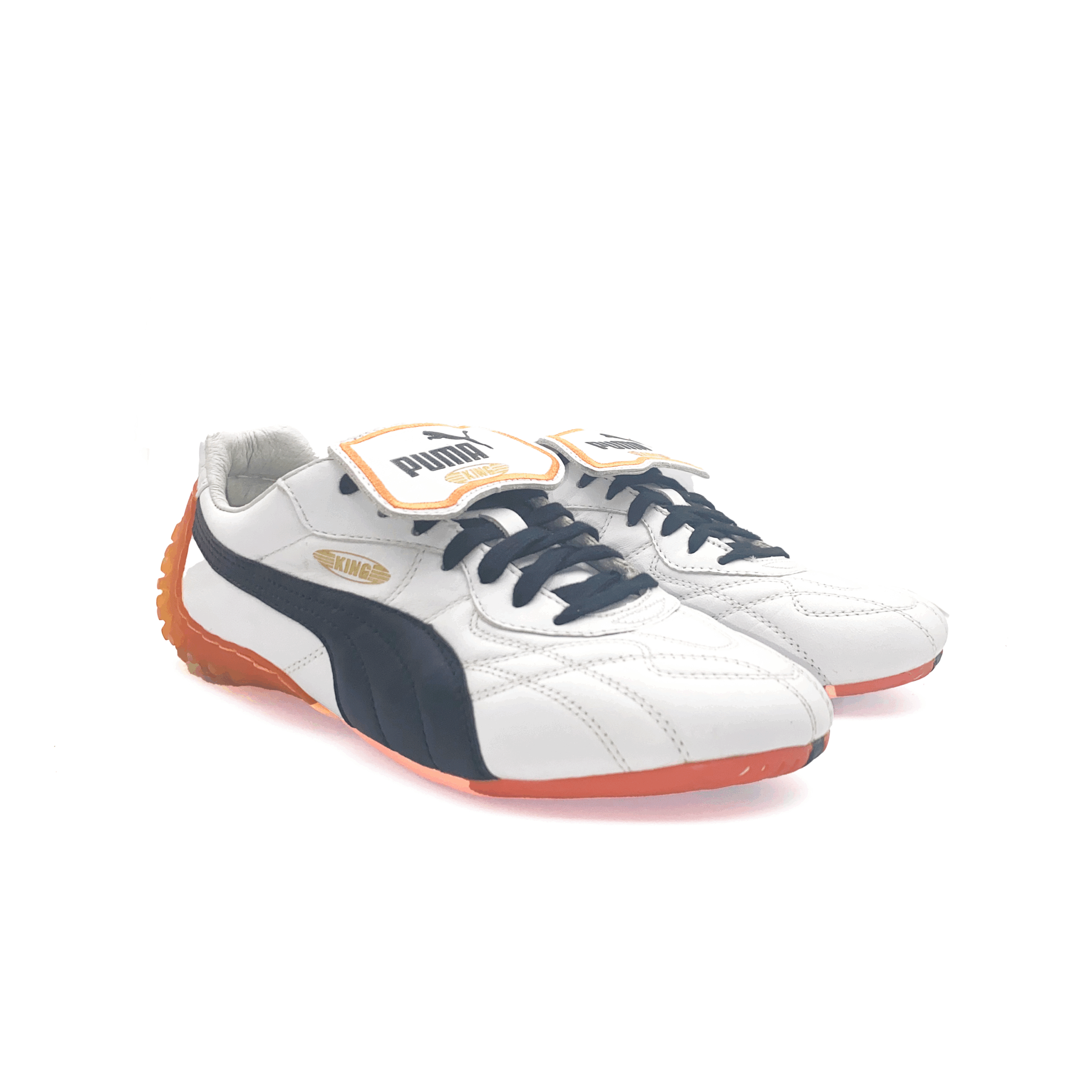 Tweedehands Puma King LS wit met zwarte streep maat 40