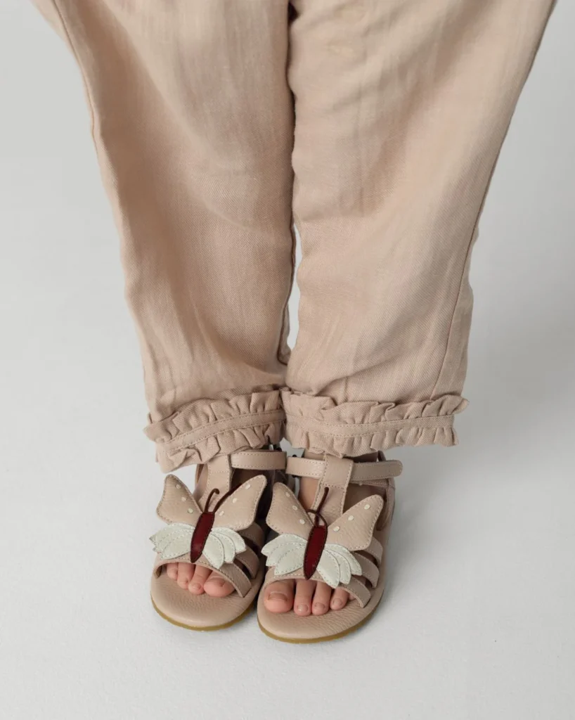 Donsje sandalen Iles Sky butterfly light rose leather 